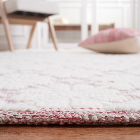 Safavieh 6 x 6 ft. MSR Vermont Hand Woven Round Area Rug, Ivory & Red MSR3503Q-6R